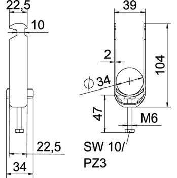 OBO Bettermann 1186430 Poutko třmenu 1 ks