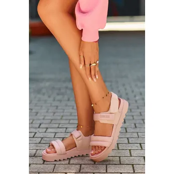 Dámské sandále Dámské sandály na platformě Big Star NN274753 Barva: Růžová, Velikost: 38