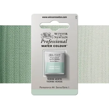 Vodová barva Akvarelová barva Winsor & Newton Professional, půlpánvička - Terre Verte