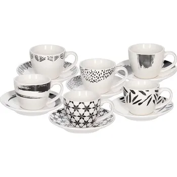 Tognana IRIS ZENITH Sada šálků na kávu s podšálky 80 ml 6 ks