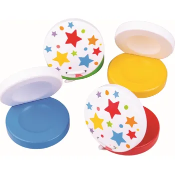 Hudební nástroj pro děti Bigjigs Toys Kastaněty hvězdičky 1 ks, BJ932-1