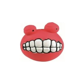 Hračka pro psa Tatrapet hračka pro psa žába se zuby pískací, 6 cm, latex, růžová