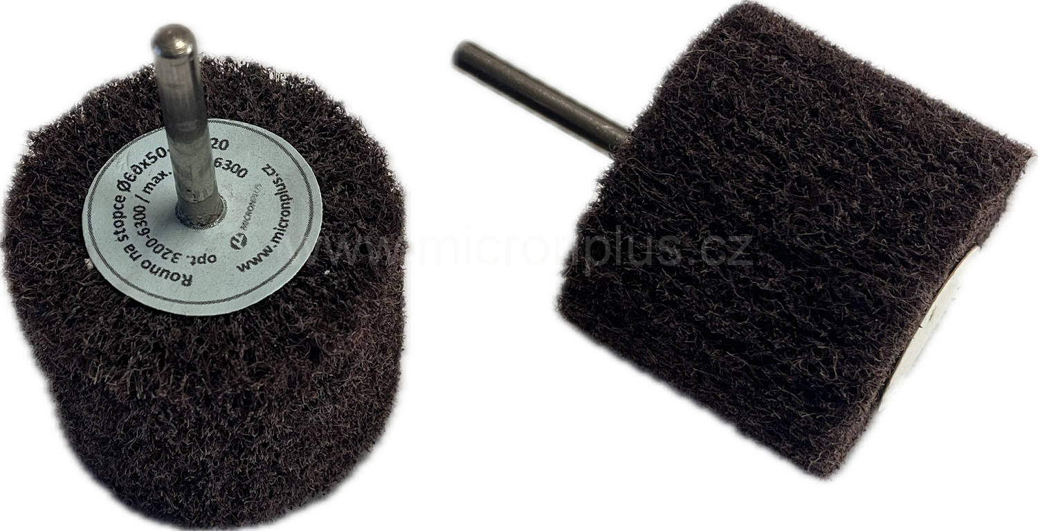 Lamelový kotouč brusné rouno na stopce průměr 60 mm, Brusné rouno na stopce 60x50-6 A80