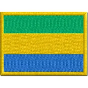 Nášivka Pelisport Gabonská vlajka 6 x 4,5 cm