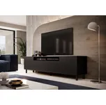 TV stolek Agne 200 černá - kulaté černé nohy