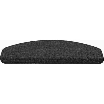 Nášlap na schod Šedý kobercový půlkruhový nášlap na schody Imola - 25 x 65 cm