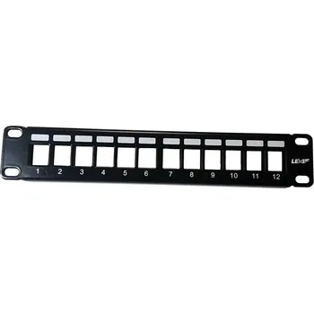 Patch panel 10" modulární stíněný patch panel LEXI-Net 12port, černý