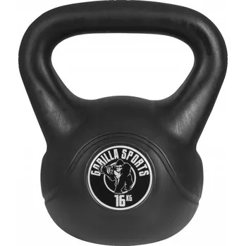 Kettlebell Gorilla Sports 16 kg černý