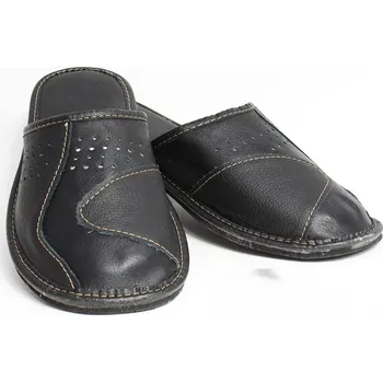 Pánské pantofle Pánské kožené papuče Model 7A, VELIKOST 41