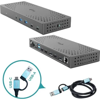 i-tec USB 3.0 / USB-C / Thunderbolt, 3x 4K Docking Station Gen 2 + PD 100W CATRIPLE4KDOCKPD2