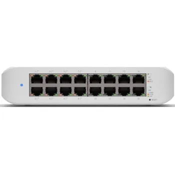 Switch UBNT UniFi Switch USW-Lite-16-PoE [16xGigabit, 8x PoE out 45W, 802.3at/af, 16Gbps]