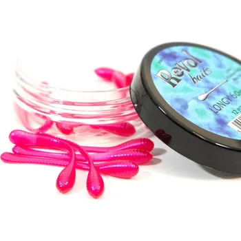 Umělá nástraha Revol Baits nástraha Longi 60mm příchuť sýr-česnek, barva růžová perleť 12ks