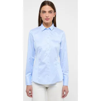 Dámská halenka Dámská košile Eterna Slim Fit Twill neprůhledná modrá 5008_10D10Y velikost: 42, délka rukávu: dlouhý rukáv modrá
