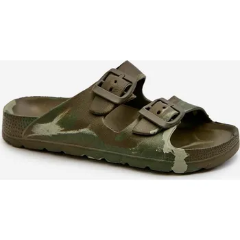 Dívčí obuv EVENTO Lehké Dětské Pěnové Žabky S Sponami Adirnaca Barva: Zelená, Velikost: 32