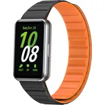 Silikonový magnetický řemínek pro Samsung Galaxy Fit 3 Barva: Černo-oranžový