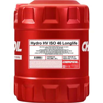 Hydraulický olej Chempioil 2202 Hydro HV ISO 46 Longlife 20L