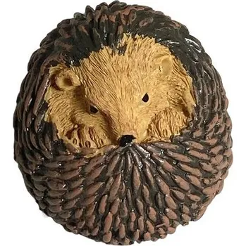 Svíčka dekorace JEŽEK schoulený 6x6,5cm, v.6cm, sáček, polyresin