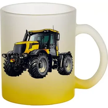 JCB Fastrac 3230 skleněný hrnek traktor (hrneček s traktorem matné sklo )