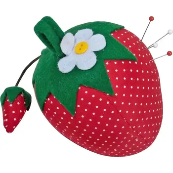 Jehelníček - Jahoda (Ručně vyrobený jehelníček - jahůdka)