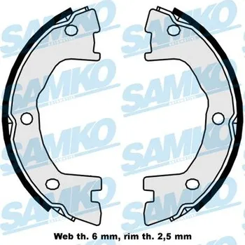 Brzdová čelist Sada brzdových čelistí, parkovací brzda SAMKO 89250