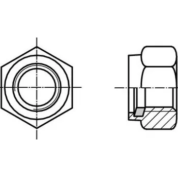 Matice Matice šestihranné samojistné vysoké s plastem m10 pevnost 8.8 zinek bílý