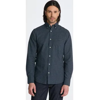 Pánské oblečení KOŠILE GANT REG TATTERSALL OXFORD SHIRT MARINE