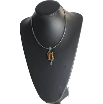 Náramek E.L. 53 Ovál s geometrii Tygří oko