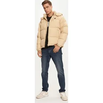 Pánská větrovka Tommy Jeans Vatovaná bunda Alaska DM0DM19537 Béžová Loose Fit XL