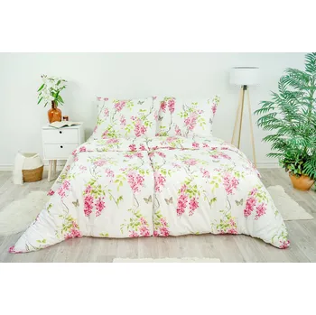 Povlečení Stanex Ložní povlečení bavlněné fresha růžová (LS265) rozměr: 140 x 220 + 90 x 70, Zapínání: Zip