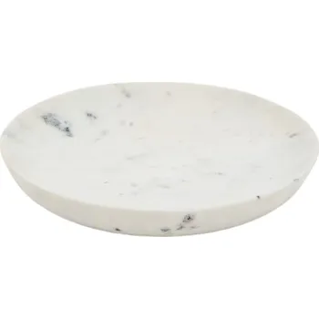 Talíř Bílý mramorový servírovací talíř Kave Home Ecin 20 cm