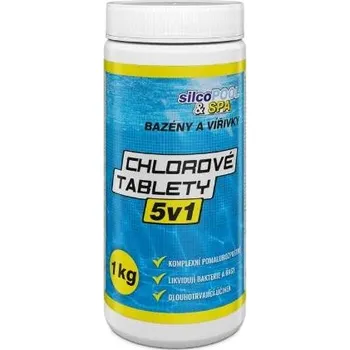 Bazénová chemie, chlorové tablety 5 v 1, 1 kg, SILCO