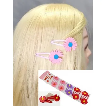 Prolamovací sponky Anika s kopretinou (sada 2ks) PR014