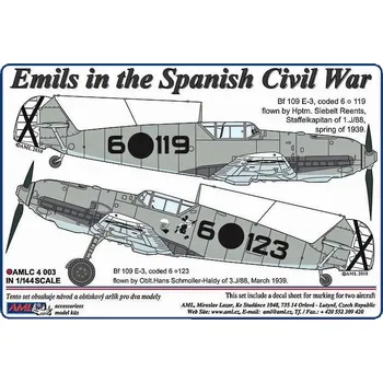 Cizojazyčná kniha 1/144 Decals Emils in the Spanish Civil War