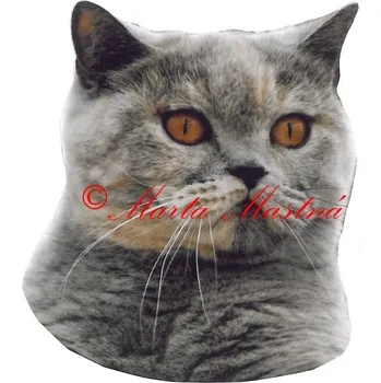 Samolepka kočka britská modrokrémová - archiv