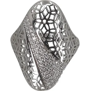 Prsten Stříbrný dámský prsten zirkony – Bluto 2591 Velikost prstenu: 57/18,1