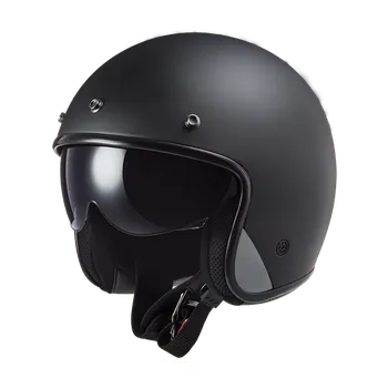Helma na motorku LS2 OF601 BOB II SOLID MATT BLACK-06