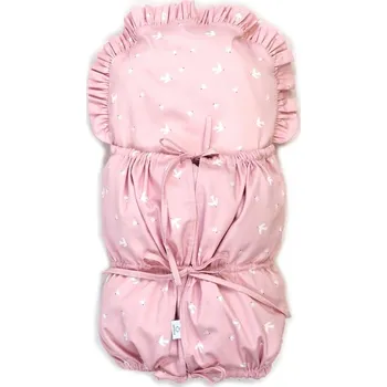 Příslušenství pro dětskou postel a kolébku SOFTELLO Peřinka zimní Ptáčci Světle Růžová