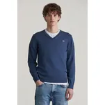SVETR GANT CLASSIC COTTON V-NECK DARK JEANSBLUE MELANGE