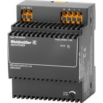 Elektrické napájení PRO INSTA 60W 24V 2.5A WEIDMÜLLER 2580230000