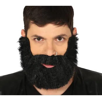 Karnevalový doplněk Guirca Husté vousy černé barvy