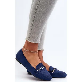 Dámské mokasíny Dámské třpytivé semišové mokasíny s řetízkem Step in style, 37 i240_196417_2:37