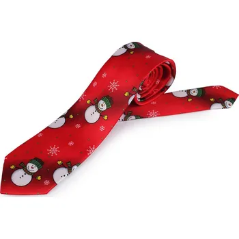 Kravata Saténová vánoční kravata - 1 červená