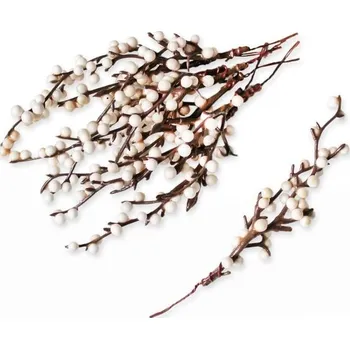 Bobule přízdoba 6ks 11cm krém