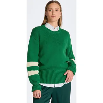 Dámský svetr SVETR GANT BLOCK STRIPED C-NECK LAVISH GREEN