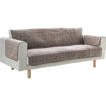 Napínací potah Blancheporte Velurový protiskluzový potah do obývacího pokoje hnědošedá 70x55 cm