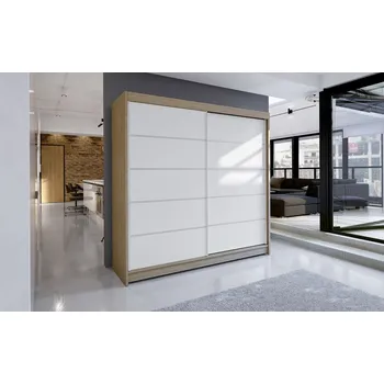 Šatní skříň Šatní skříň TABITHA 4 - šířka 180 cm, sonoma / bílá