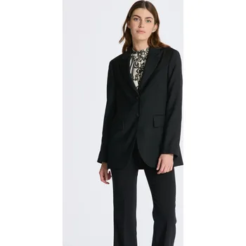 Dámské sako BLEJZR GANT REG WOOL BLAZER EBONY BLACK