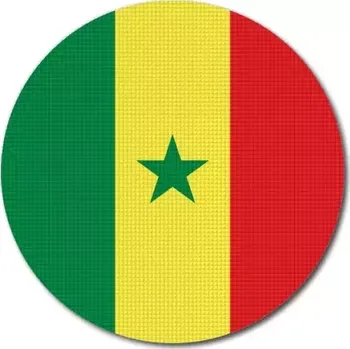 Vlajka Pelisport Senegalská vlajka kulatá ø 45 mm