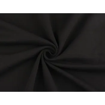 Teplákovina bavlněná počesaná jednobarevná METRÁŽ - 5 (069) (240 g/m²) černá