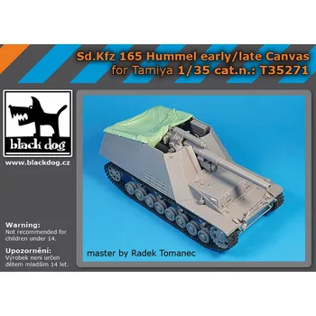 Plastikový model Blackdog 1/35 Sd,Kfz 165 Hummel early/late Canvas
